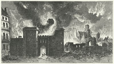 Den store brand i London, 1666 af German School